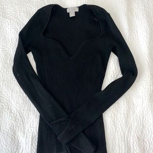 black ripped long sleeve